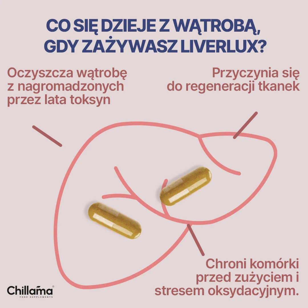 Suplement diety LiverLux jest odpowiedni dla osób, które często jedzą tłuste i/lub smażone jedzenie, nie potrafią oprzeć się słodyczom oraz wypiekom, prowadzą niezbyt zdrowy tryb życia i mają pewne niezdrowe nawyki.