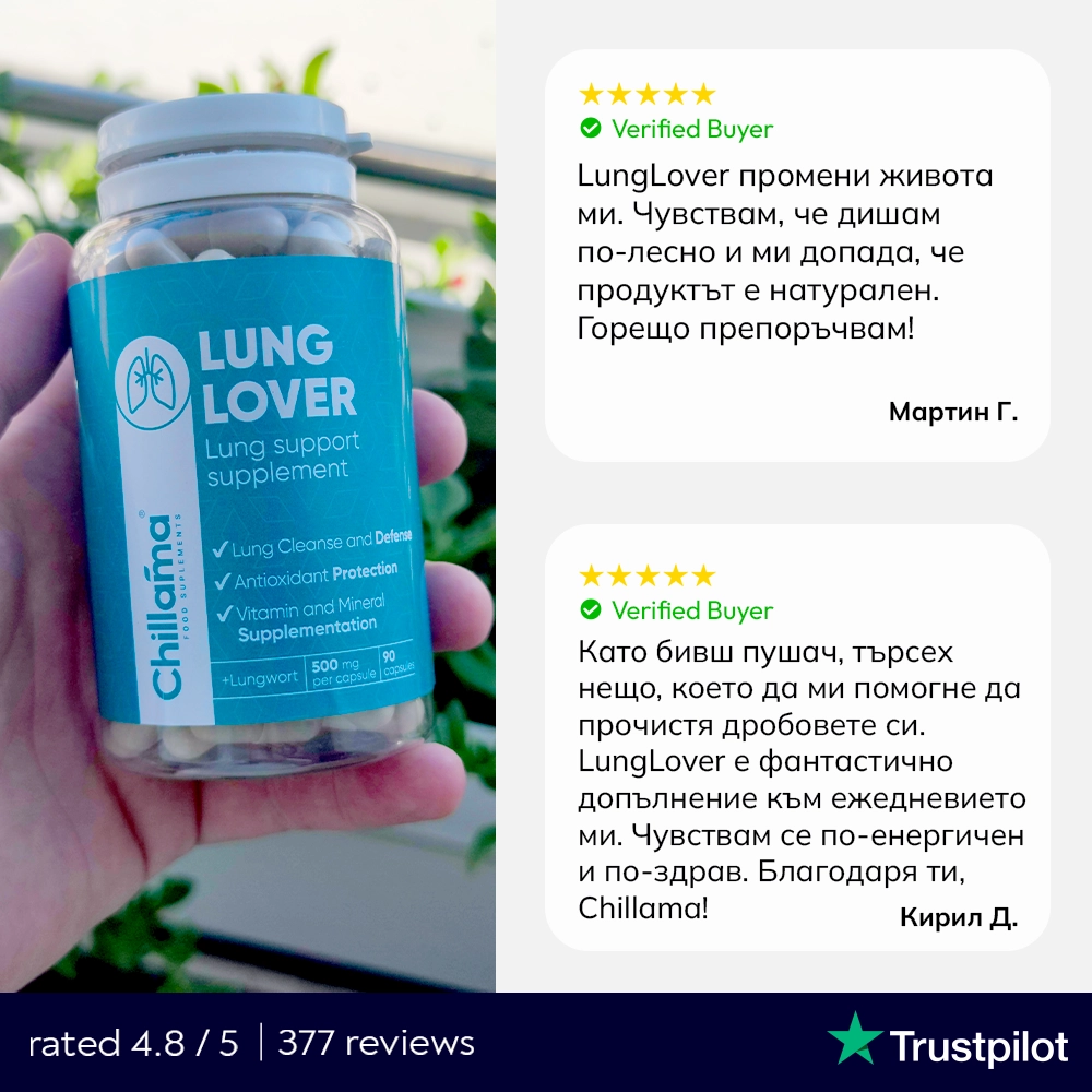 Купи 1, получи 1 БЕЗПЛАТНО: LungLover - за чисти бели дробове